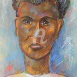Peinture intitulée "Um Retrato" par José Claudinei Da Cruz, Œuvre d'art originale, Pastel