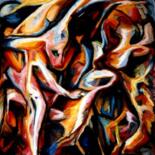 Painting titled "Dramatic dance" by Dan Civa, Original Artwork, Acrylic