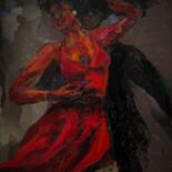 Collages titled "tango passion" by Dana, Original Artwork, Collages Mounted on Wood Stretcher frame