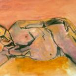 Drawing titled "lying man on floor…" by Daniel Beaudoin, Original Artwork
