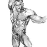 Drawing titled "man5" by Daniel Beaudoin, Original Artwork