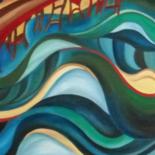 Painting titled "Stormy Sea" by Daniela Safrankova, Original Artwork, Oil