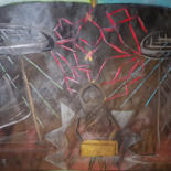 Painting titled "Tesla Coil" by Daniele Iandolo, Original Artwork