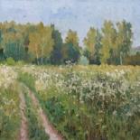 Painting titled "Summer" by Olga Goryunova, Original Artwork, Oil