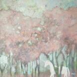 Malerei mit dem Titel "Cherry Blossom Clou…" von Daria Borisova, Original-Kunstwerk, Acryl