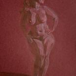 Painting titled "Silhouette" by Daria Zasukhina, Original Artwork, Pencil