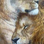 Painting titled "Leo" by Darina Abramova, Original Artwork, Oil