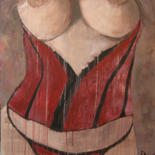Peinture intitulée "corset" par Dariya Afanaseva, Œuvre d'art originale, Acrylique Monté sur Châssis en bois