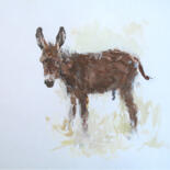 Painting titled "Donkey" by David Beglaryan, Original Artwork, Gouache