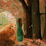 Pittura intitolato "Colori d'autunno" da Davide Pacini, Opera d'arte originale, Olio