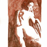 Drawing titled "studio di nudo 3.jpg" by Davide Pacini, Original Artwork, Conté