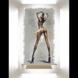 Artes digitais intitulada "Long legs" por Davide Poggio, Obras de arte originais, Pintura digital Montado em Outro painel rí…