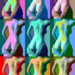 Fotografie mit dem Titel "Colorful eroticism" von Davide Poggio, Original-Kunstwerk, Digitale Fotografie Auf Keilrahmen aus…