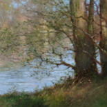 Peinture intitulée "Bord de Loire" par David Garcia, Œuvre d'art originale, Huile