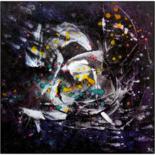 Peinture intitulée "Clair de Nuit (Nigh…" par Davidian Gotis Abstraction Abstraite, Œuvre d'art originale, Huile