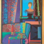 Painting titled "Composition" by Patricia De Boysson, Original Artwork, Oil Mounted on Wood Stretcher frame