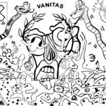 Peinture intitulée "vanitas  #2nyss" par Denis Michel (2nyss), Œuvre d'art originale, Acrylique