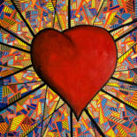 Peinture intitulée "Au cœur du TDAH #2" par Denis Vincent, Œuvre d'art originale, Acrylique Monté sur Châssis en bois