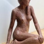 Sculpture titled "Emma 3" by Denis Thebaudeau, Original Artwork, Terra cotta