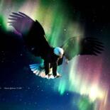 Arte digital titulada "Alaska Eagle Flight…" por Dianne Roberson, Obra de arte original, Pintura Digital