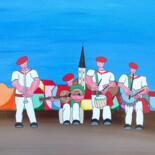 Painting titled "La banda" by Didier Dordeins, Original Artwork, Acrylic