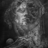 Disegno intitolato "Spelunca allegoria" da Didier Merceret, Opera d'arte originale, Matita Montato su Telaio per barella in…