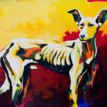 Pintura titulada "El perro" por Didier Franco, Obra de arte original, Acrílico
