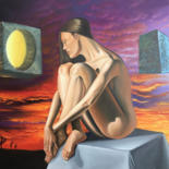 Painting titled "solitude" by Diego Alberto Arellano Fajardo, Original Artwork, Oil