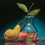 Картина под названием "Crooked Pear" - Dietrich Moravec, Подлинное произведение искусства, Пастель