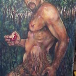 Painting titled "satyr,s lunch" by Divinciboy, Original Artwork