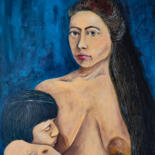 Schilderij getiteld "THE MOTHER" door Dla.Llera, Origineel Kunstwerk, Acryl