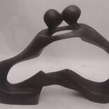 Скульптура под названием "kiss" - Dominique Peri, Подлинное произведение искусства, Бронза