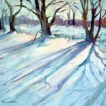 "Snow Shadows" başlıklı Tablo Don Bourret tarafından, Orijinal sanat, Petrol