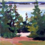 绘画 标题为“Lake Pines” 由Don Bourret, 原创艺术品, 油