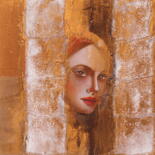 Pittura intitolato "Gold is good" da Donatella Marraoni, Opera d'arte originale, Olio