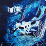 Pittura intitolato "Deep Sea II." da Dora Stork, Opera d'arte originale, Acrilico