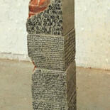 Sculpture titled "A la surface 2" by Dorine Knecht, Original Artwork, Cement