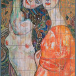 Peinture intitulée "Deux amies" par Iurko Dovgaliuk, Œuvre d'art originale, Pastel