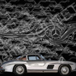 Цифровое искусство под названием "300 SL" - Denis Poutet, Подлинное произведение искусства, Цифровая живопись Установлен на…