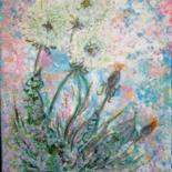 Картина под названием "Весна" - Хельга, Подлинное произведение искусства, Гуашь Установлен на Деревянная рама для носилок