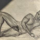 Tekening getiteld "Naked David,copyrig…" door Edonista21, Origineel Kunstwerk, Houtskool