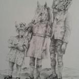 Drawing titled ""Tree little Brothe…" by Edgar Ortega Vazquez, Original Artwork, Graphite