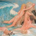 "Flotsam 2" başlıklı Resim Edwin Loftus tarafından, Orijinal sanat, Kalem Diğer sert panel üzerine monte edilmiş