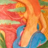 Σχέδιο με τίτλο "Aurora" από Edwin Loftus, Αυθεντικά έργα τέχνης, Μολύβι Τοποθετήθηκε στο Άλλος άκαμπτος πίνακας