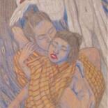 Disegno intitolato "Onryo 2" da Edwin Loftus, Opera d'arte originale, Pastello Montato su Altro pannello rigido