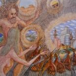Disegno intitolato "The Hairless Mammal…" da Edwin Loftus, Opera d'arte originale, Pastello