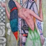 Dessin intitulée "And Then Woman Crea…" par Edwin Loftus, Œuvre d'art originale, Pastel