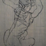 Gravures & estampes intitulée "Knieendes Madchen (…" par Egon Schiele, Œuvre d'art originale, Lithographie