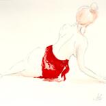 Картина под названием "Dance with me! V" - Ekaterina Aristova, Подлинное произведение искусства, Акварель