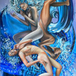 Картина под названием "Triune Goddess" - Elena Ali, Подлинное произведение искусства, Масло
